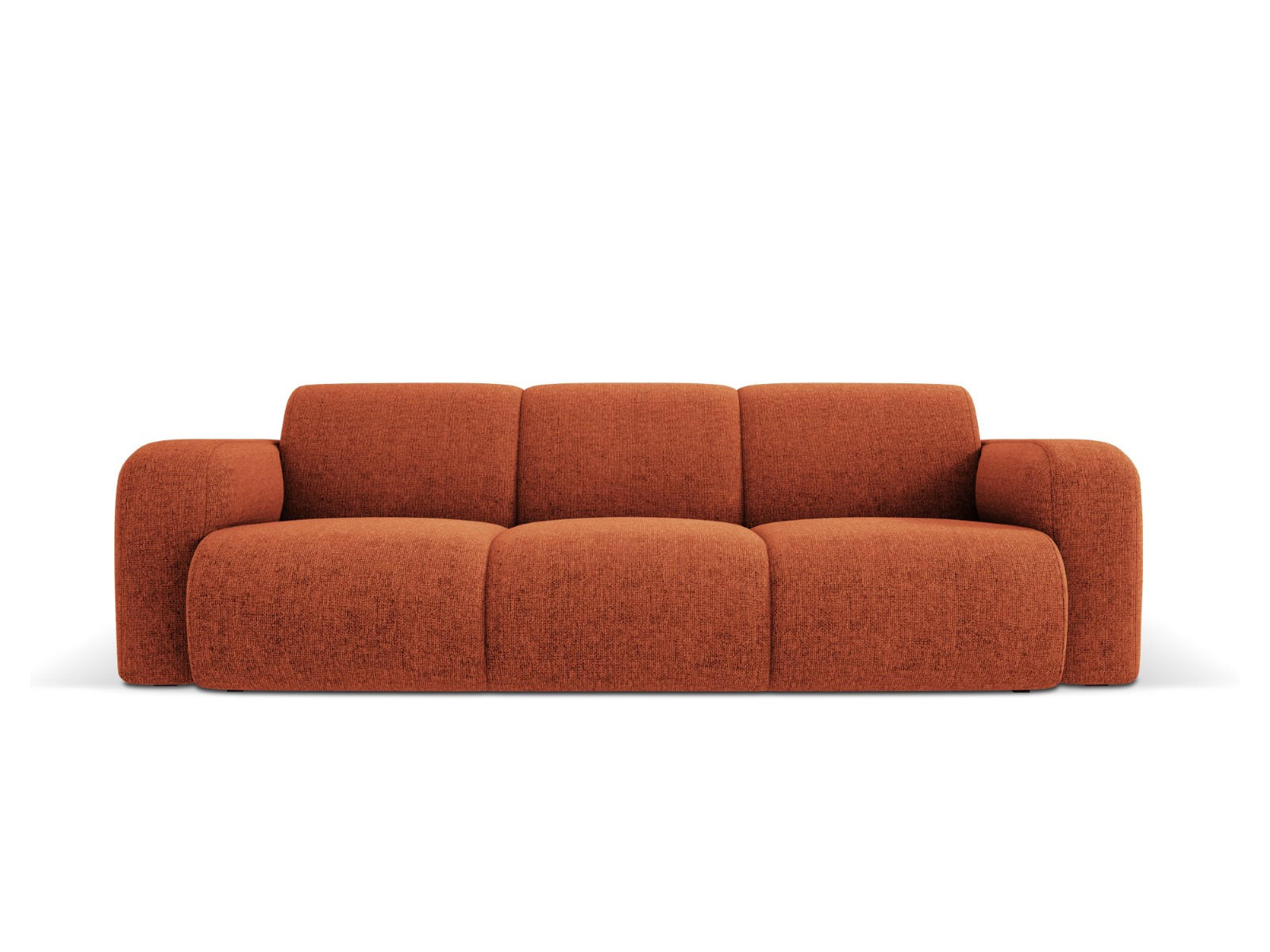 SOFA Molino aus Chenille-Stoff terrakotta 3 Sitzplätze - Terra cotta, Textil (95/72/235cm) - Micadoni