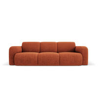 SOFA Molino aus Chenille-Stoff terrakotta 3 Sitzplätze - Terra cotta, Textil (95/72/235cm) - Micadoni