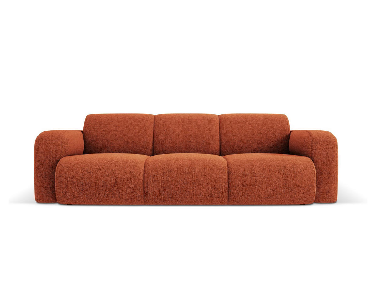 SOFA Molino aus Chenille-Stoff terrakotta 3 Sitzplätze - Terra cotta, Textil (95/72/235cm) - Micadoni