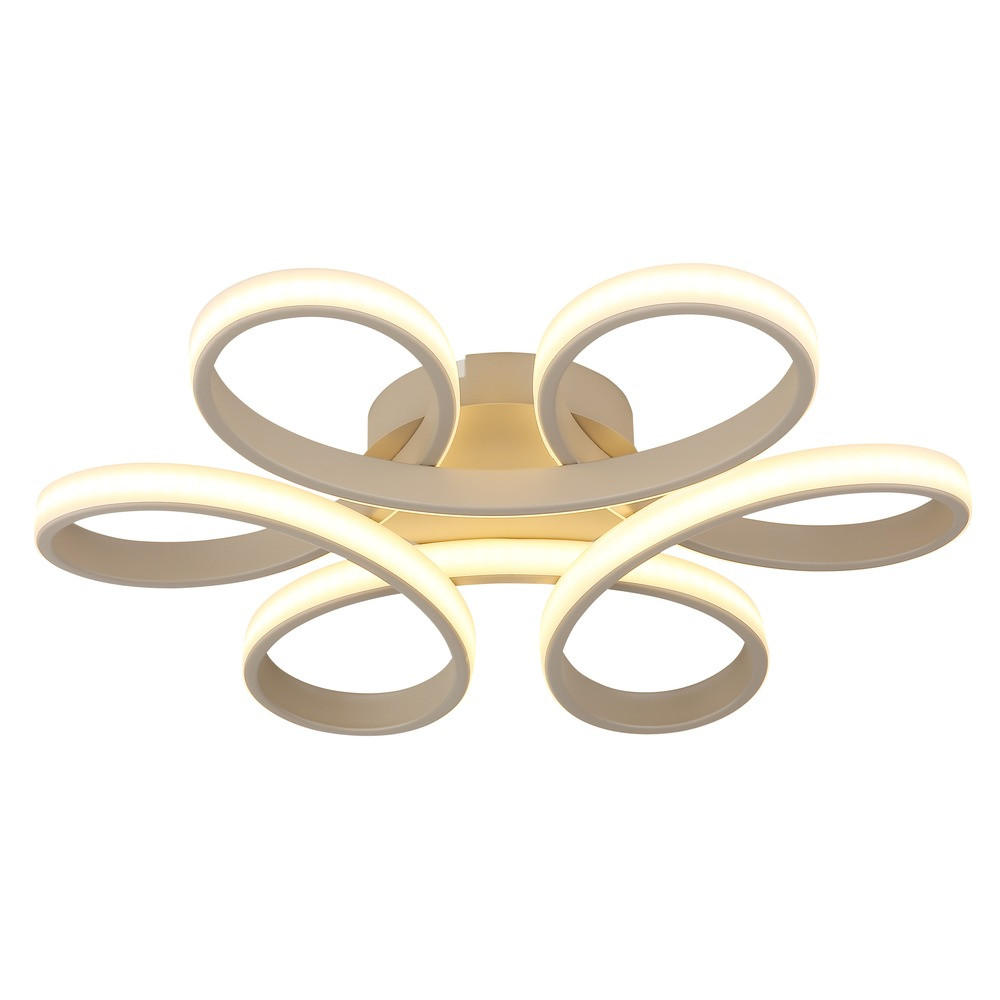LED DECKENLEUCHTE ORBITA Metall Sand matt - Bernsteinfarben, Metall (40/36/7cm) - Globo Lighting