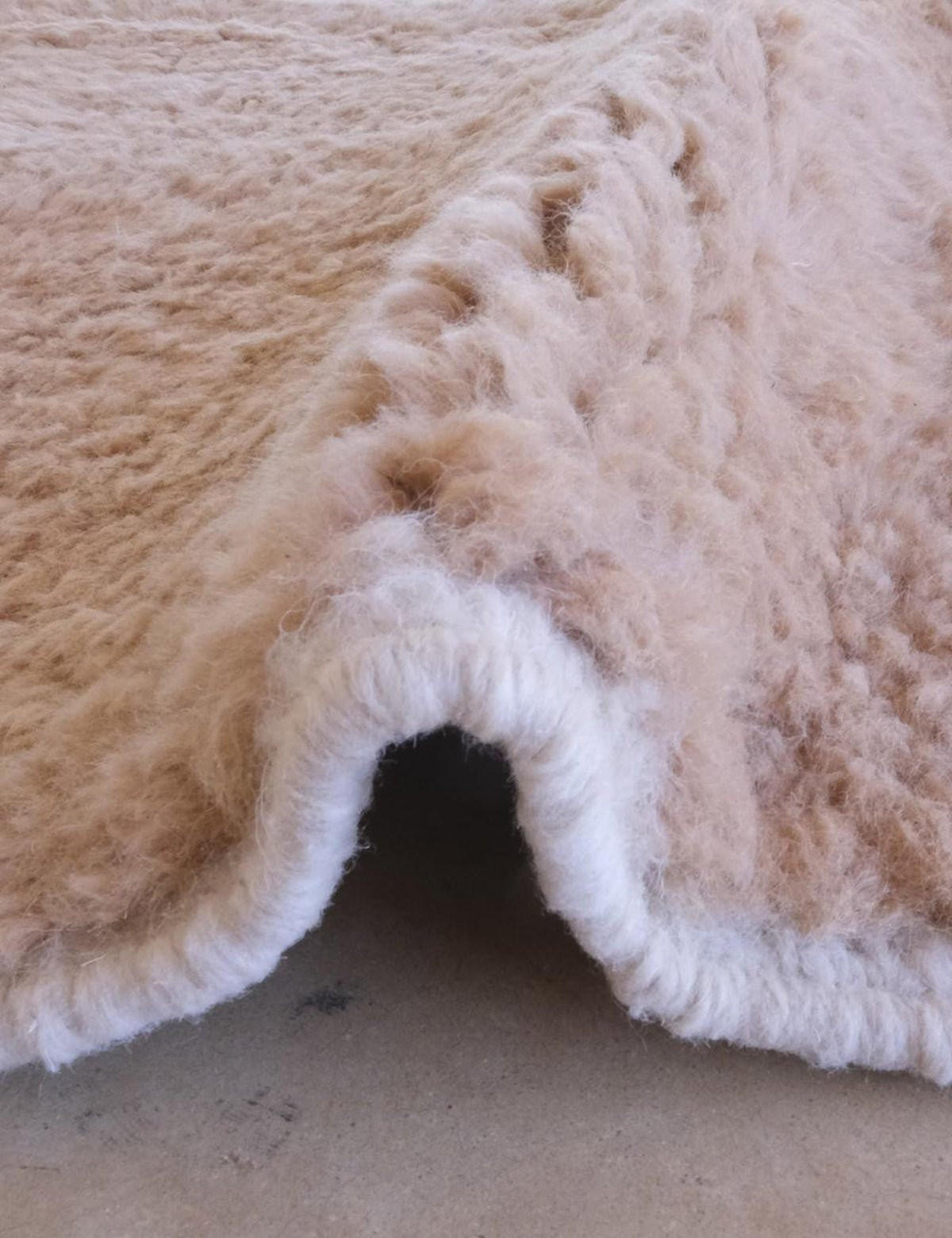 BERBERTEPPICH Ethno schlicht Wolle 165x 267 cm - Braun, Naturmaterialien (165/267cm) - AFK Living