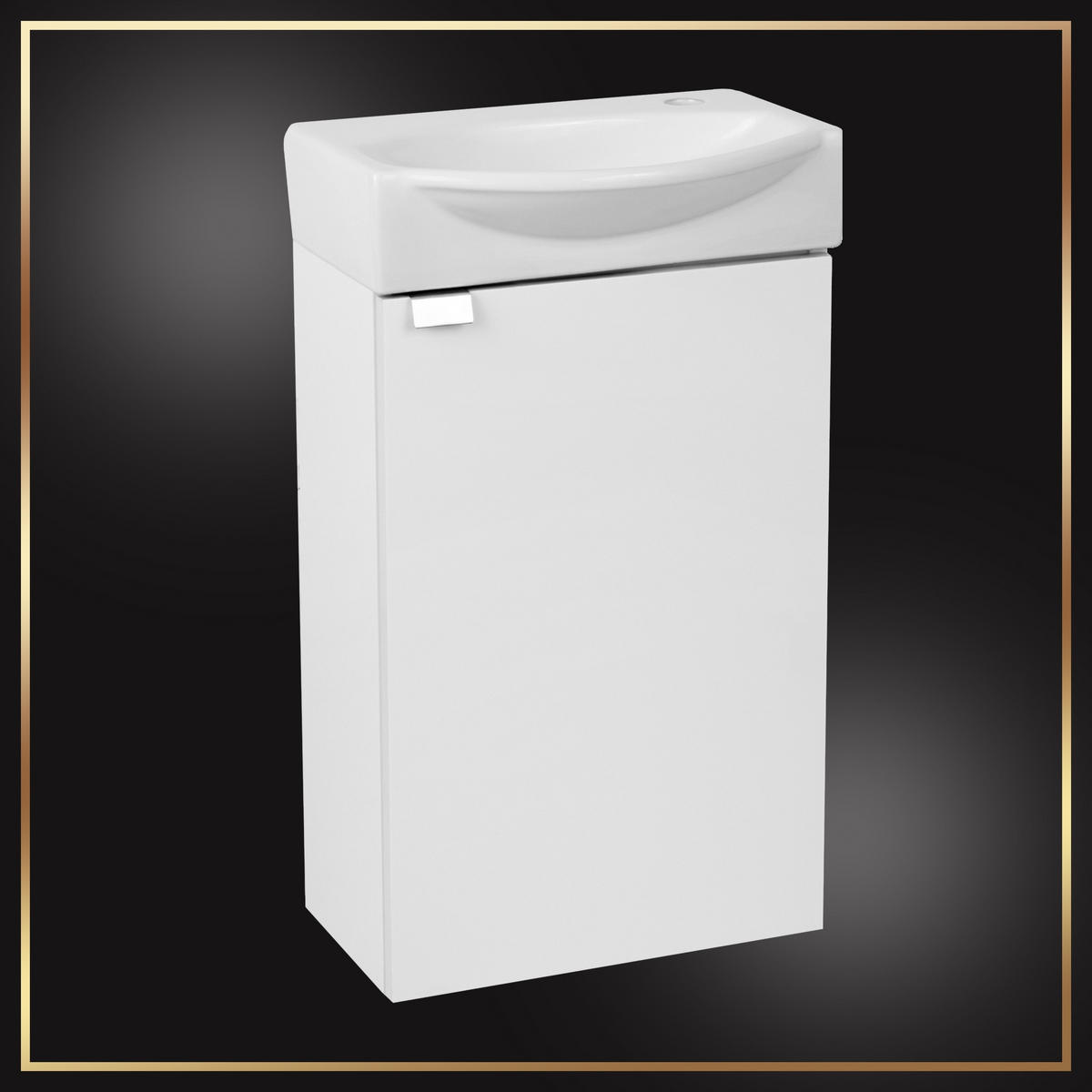 WASCHTISCHKOMBI 40cm mit Waschbecken weiß - Weiß, Holzwerkstoff (40/60/23cm) - Stamar