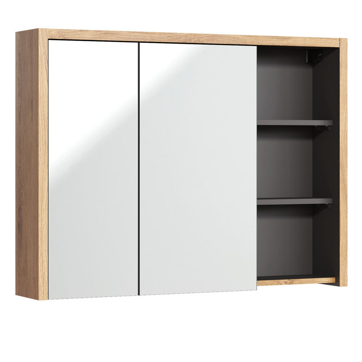 BADMÖBEL-SET 3-TLG. Danzig-56 - Braun, Holzwerkstoff (170/200/46cm) - Lomado
