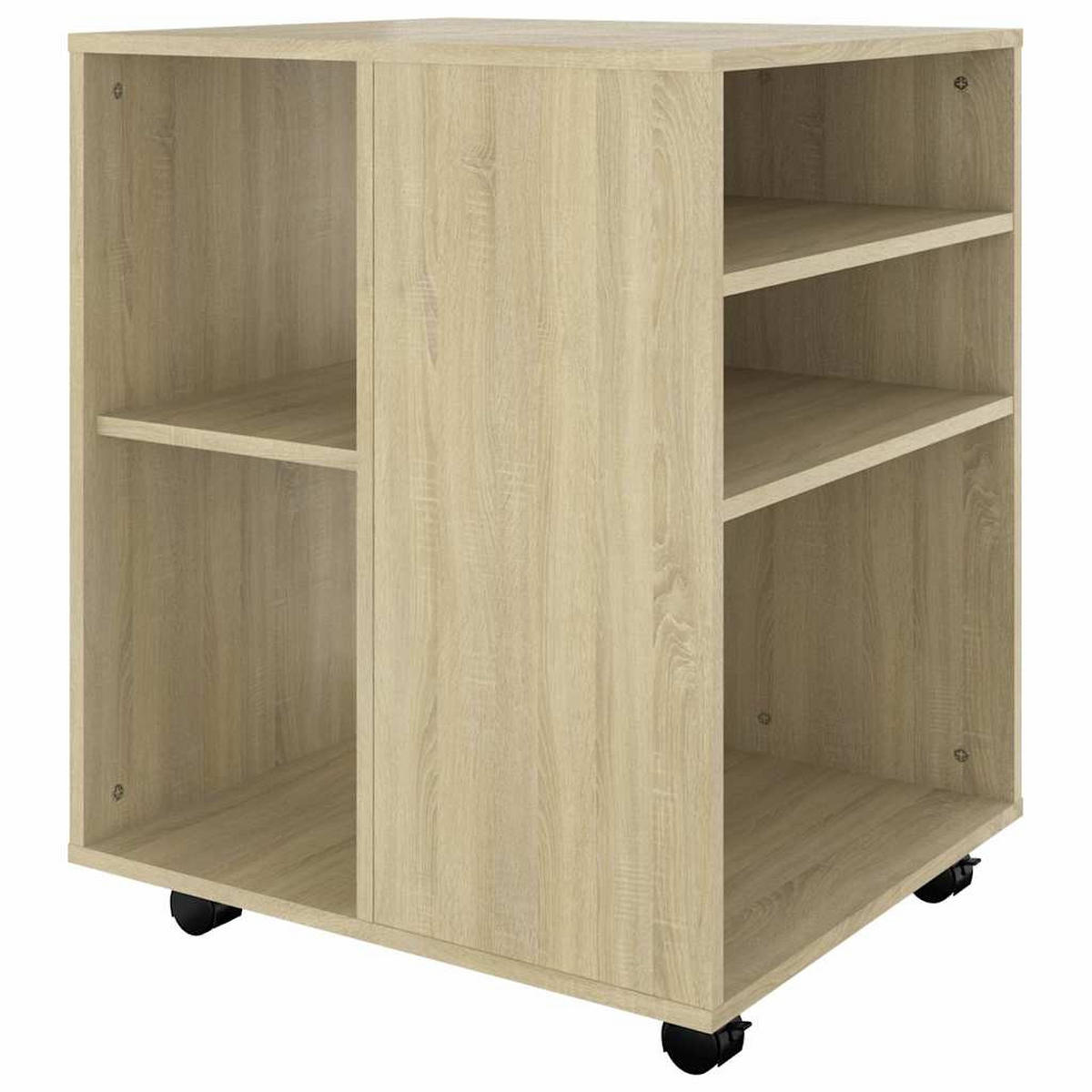 ROLLSCHRANK Sonoma-Eiche 60/53/72 Cm Holzwerkstoff - Hellbraun, Holzwerkstoff (53/72/60cm) - vidaXL