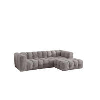 ECKSOFA L-form BALOO L, Chenille-Stoff Arena, Grau, Rechts - Grau, Holz (280/193cm) - Kaiser Möbel