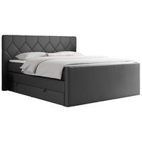 BOXSPRINGBETT KING EIGAR 180/200 Dunkelgrau Kunstleder - H4 - Dunkelgrau, Holz/Textil (180/200cm) - MKS