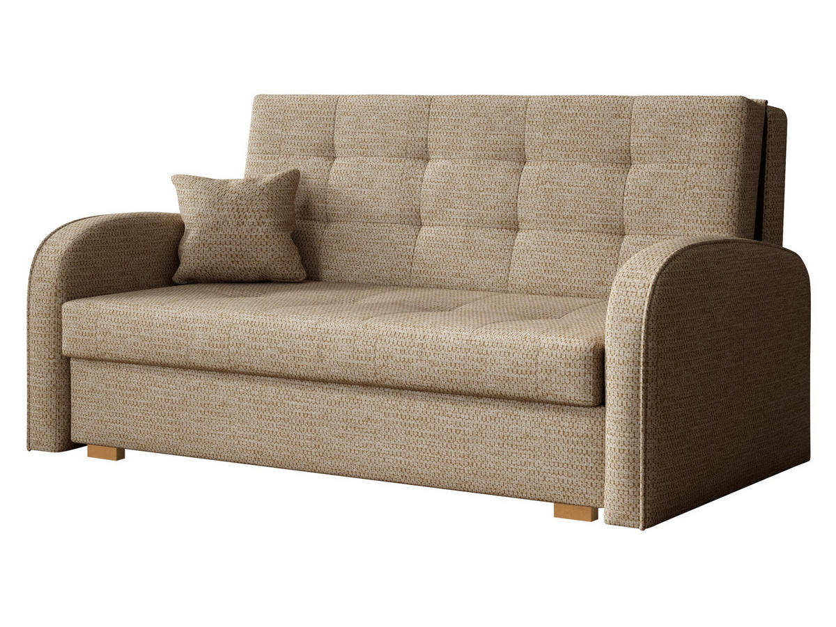 SCHLAFSOFA Viva Gold III - Hellbraun/Braun, Holz/Textil (153/85/98cm) - MIRJAN24