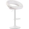 BARHOCKER Mekim Kunstleder Weiß Weiß - Weiß, Leder/Metall (53/80/47cm) - DELUKE