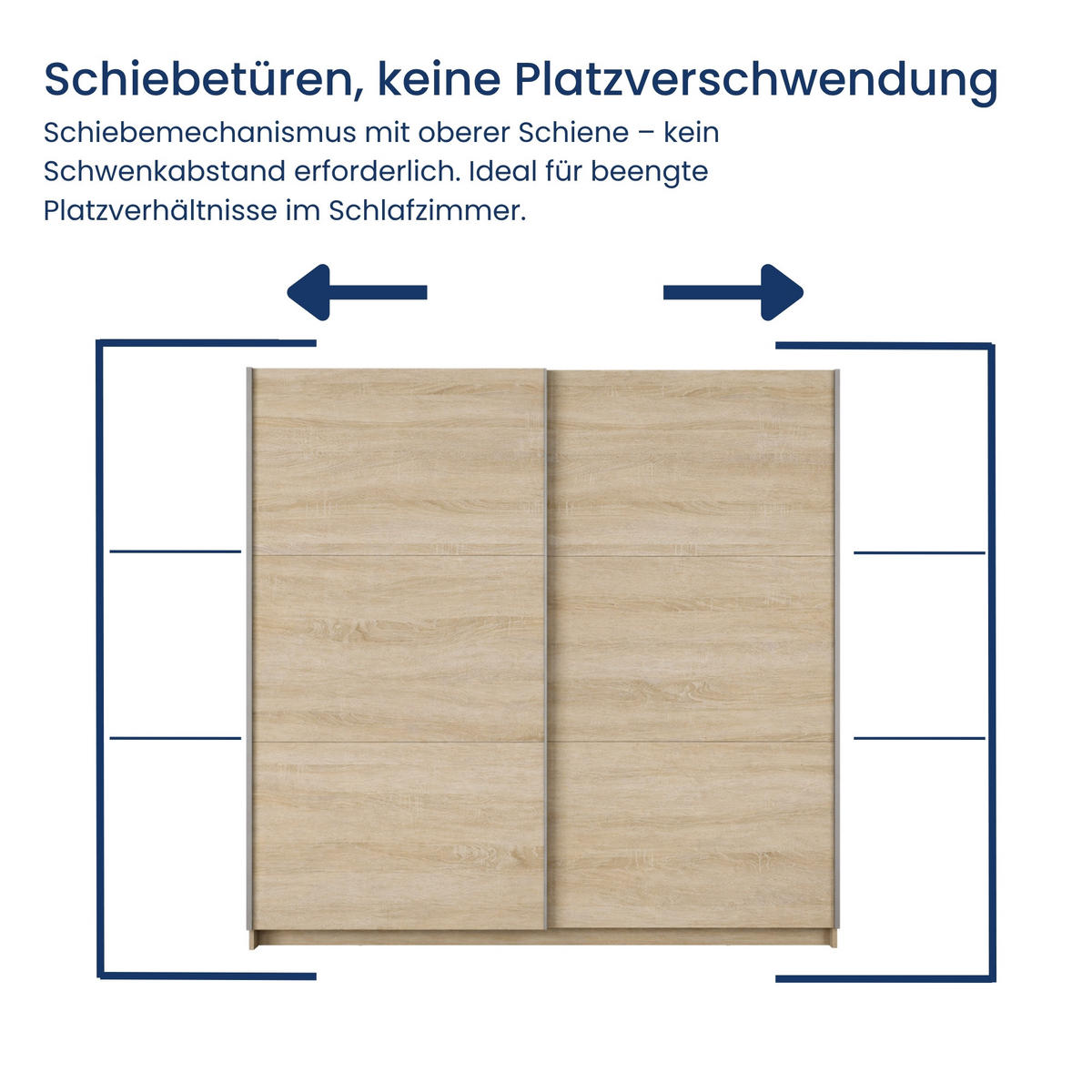 SCHWEBETÜRENSCHRANK 2-Türen in Sonoma - Sonoma Eiche, Holzwerkstoff (60/207/200.6cm) - Home Collective