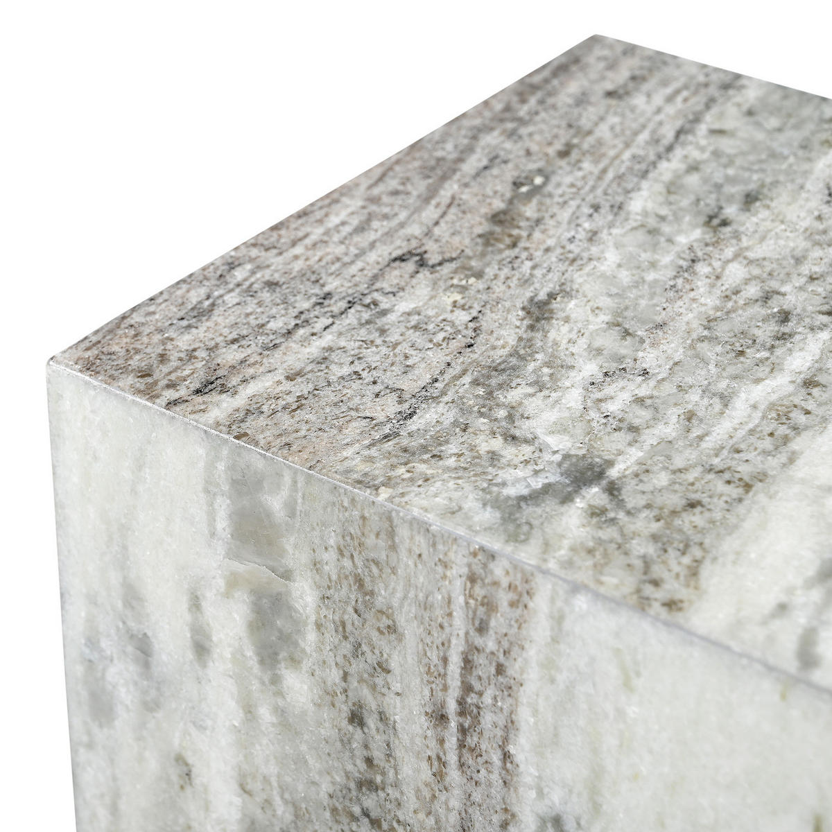 BEISTELLTISCH - Marmor - Hellgrau, Stein (30/30/48cm) - home24