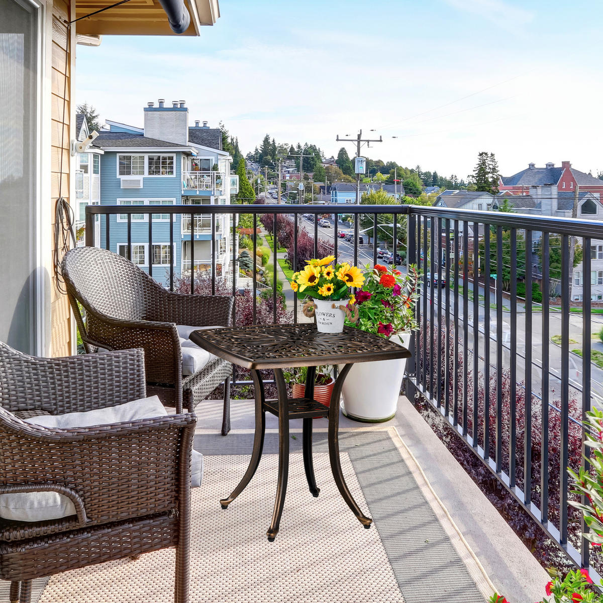 GARTENTISCH - Multicolor, Kunststoff/Metall (53.5/53.5/53cm) - Relaxdays