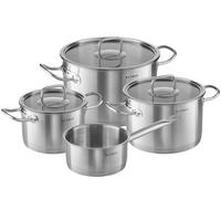 KOCHTOPFSET 4-teilig Edelstahl - Edelstahlfarben, Metall - KLAMER
