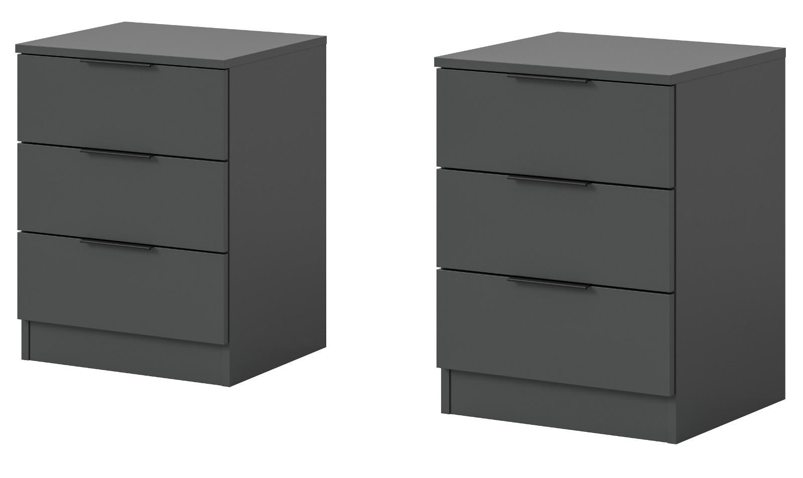 Inn.Furn Nachttisch Grau 45x60x40 cm