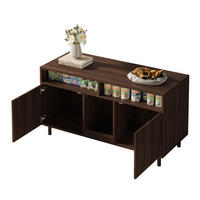 KATZENTOILETTEN-SCHRANK Walnuss, 120/50/66 cm, mit Ablagefächern und Streuauffangmatte - Walnussfarben, Holzwerkstoff/Metall (120/66/50cm) - CHICFURN