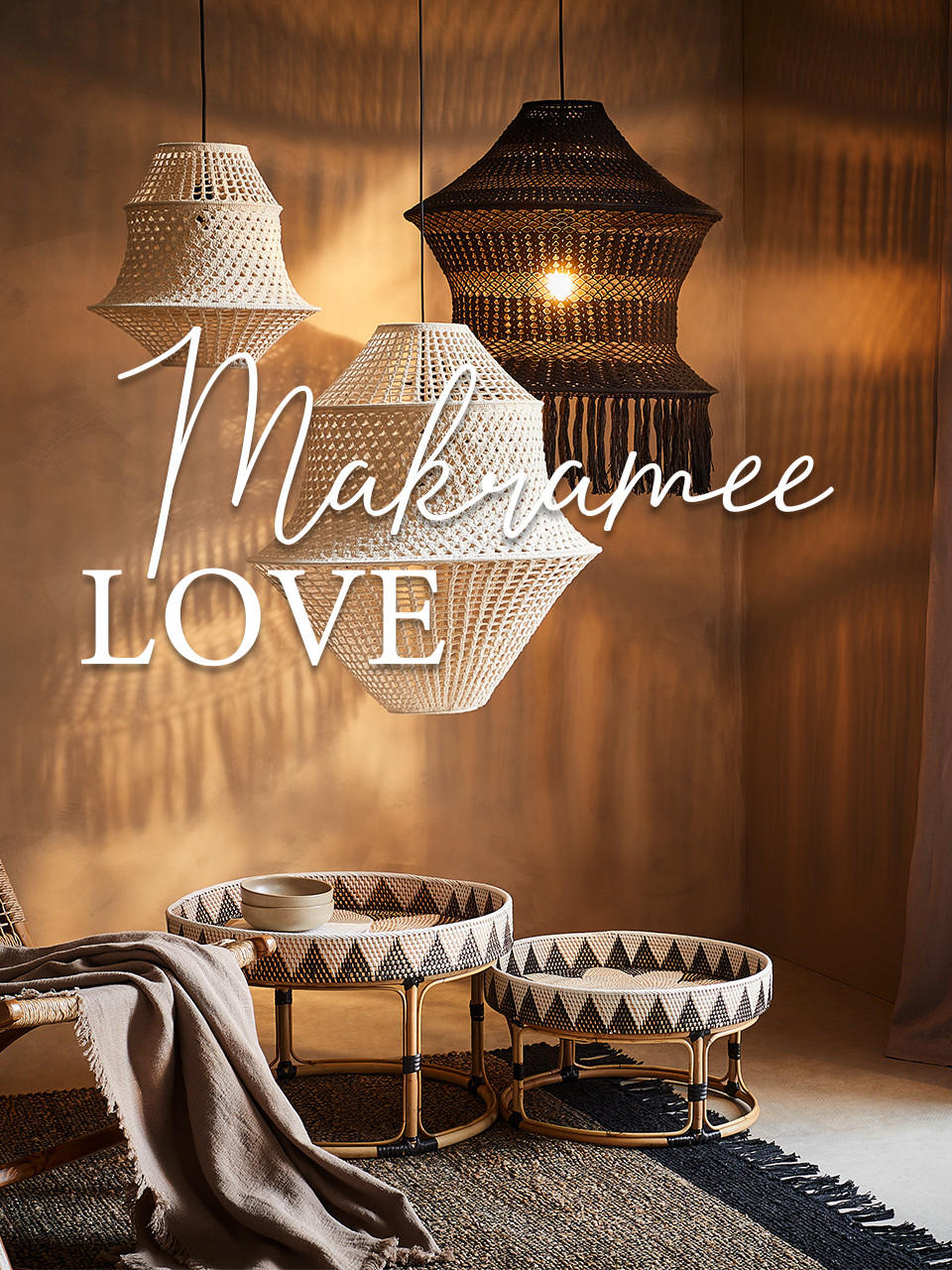 Boho Style Wohnzimmer Lampe