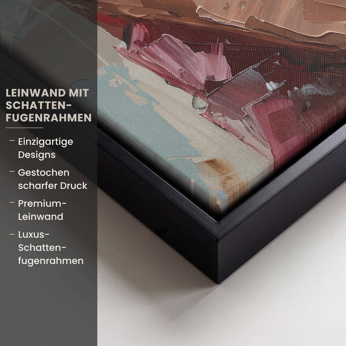 LEINWAND Bilder mit Rahmen - Frau - Lackierung - Porträt - Modern - 50x70 - Altrosa, Textil (50/70cm) - MuchoWow