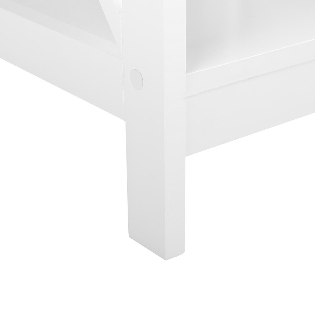 BEISTELLTISCH weiß quadratisch 40/40 cm Foster - Weiß, Holzwerkstoff (40/40/60cm) - Beliani