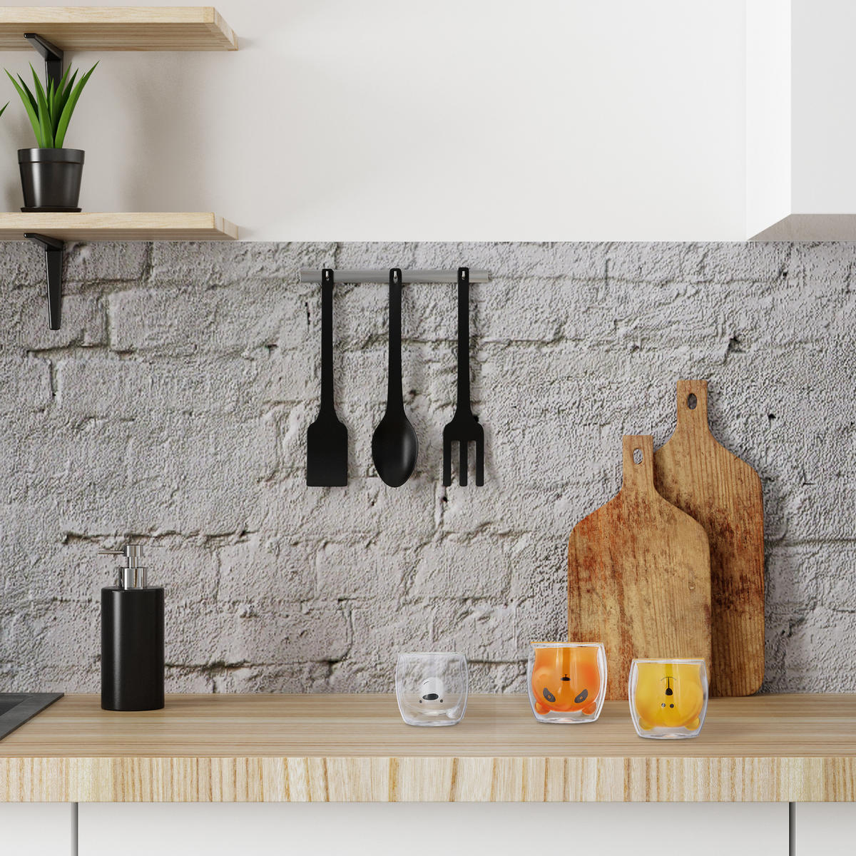 3xDOPPELWANDIGE Gläser - Transparent, Glas - Relaxdays