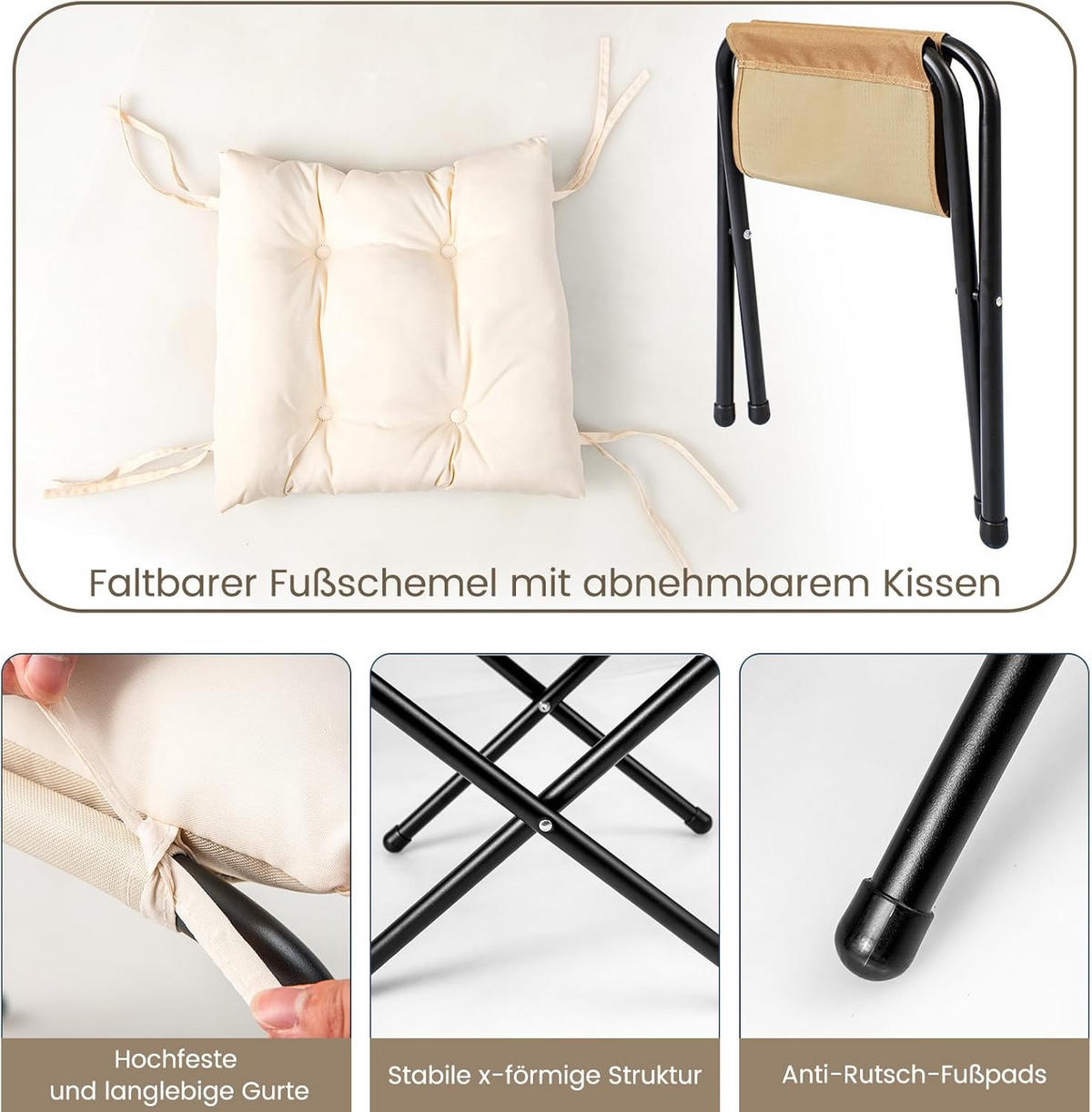 RELAXAČNÉ KRESLO 95 cm, béžové - béžová, textil (81/95/75cm) - COSTWAY