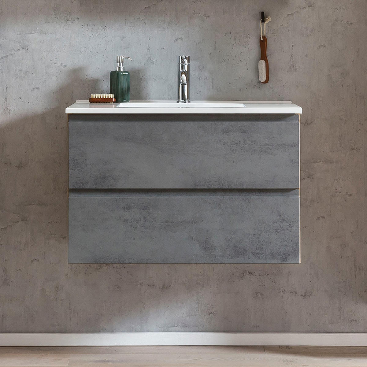 WASCHTISCH Vasto-03 - Braun, Holzwerkstoff (80/56/47cm) - Lomado