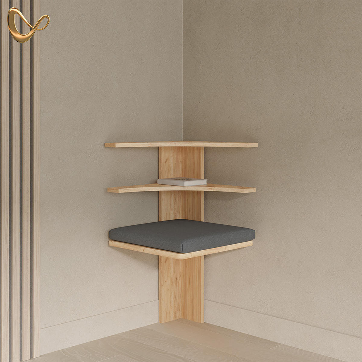 ESSZIMMER-ECKBANK Tiberio Sandeiche 43.5 x 43.5 cm - Sonoma Eiche, Holzwerkstoff (43.5/43.5cm) - Livinity®