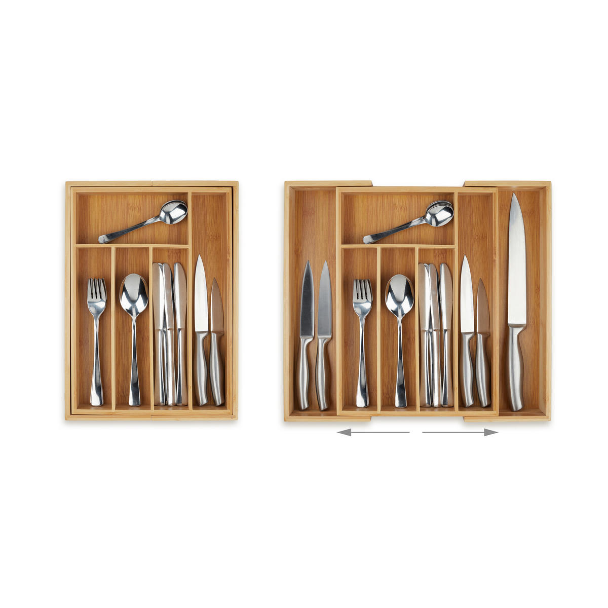 BESTECKKASTEN - Hellbraun, Holz/Holzwerkstoff (39/5.5/35.5cm) - Relaxdays