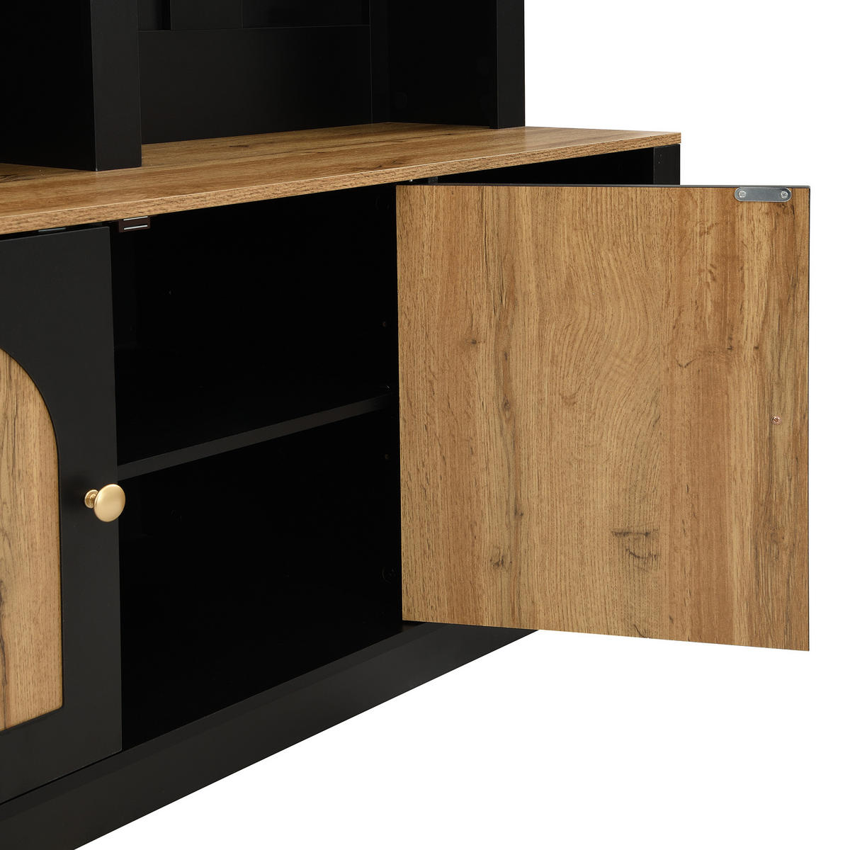 GARDEROBE-SET in Schwarz Kleiderschrank mit Schuhregal, Ablagen und Haken für Flur und Eingangsbereich, B150/T40/H195 cm - Schwarz, Holzwerkstoff/Metall (150/195/40cm) - STILVORA