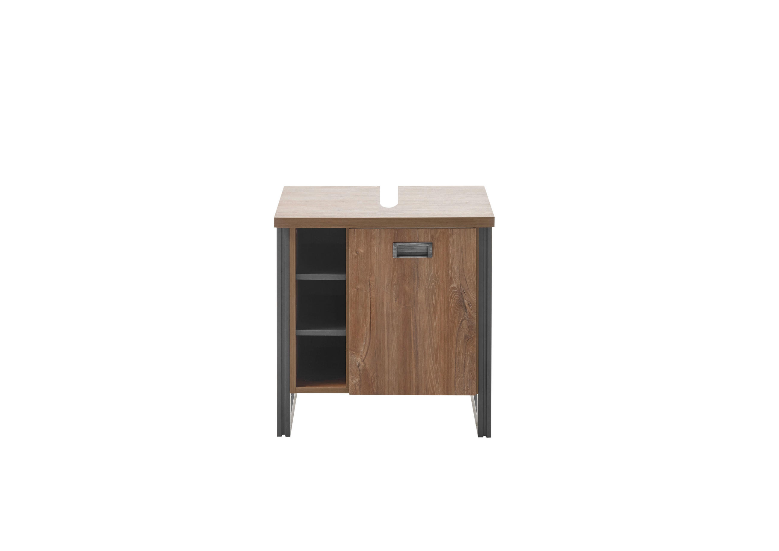 WASCHBECKENUNTERSCHRANK I12 Stirling Oak & Matera 61/62/40 cm - Eichefarben, Holzwerkstoff (61/62/40cm) - Livojo