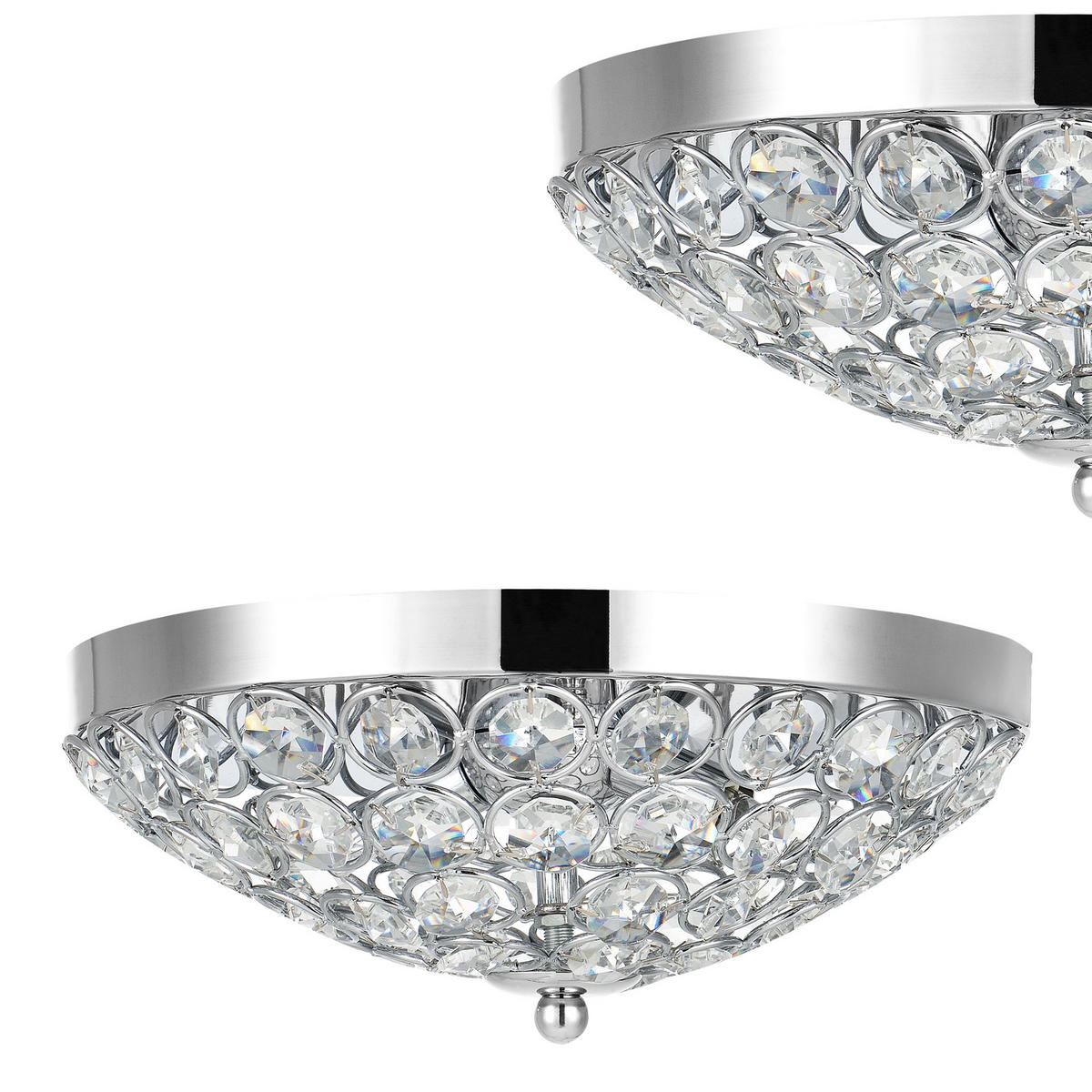 DECKENLEUCHTE Softila - Silberfarben, Metall (30/30/13cm) - lux.pro