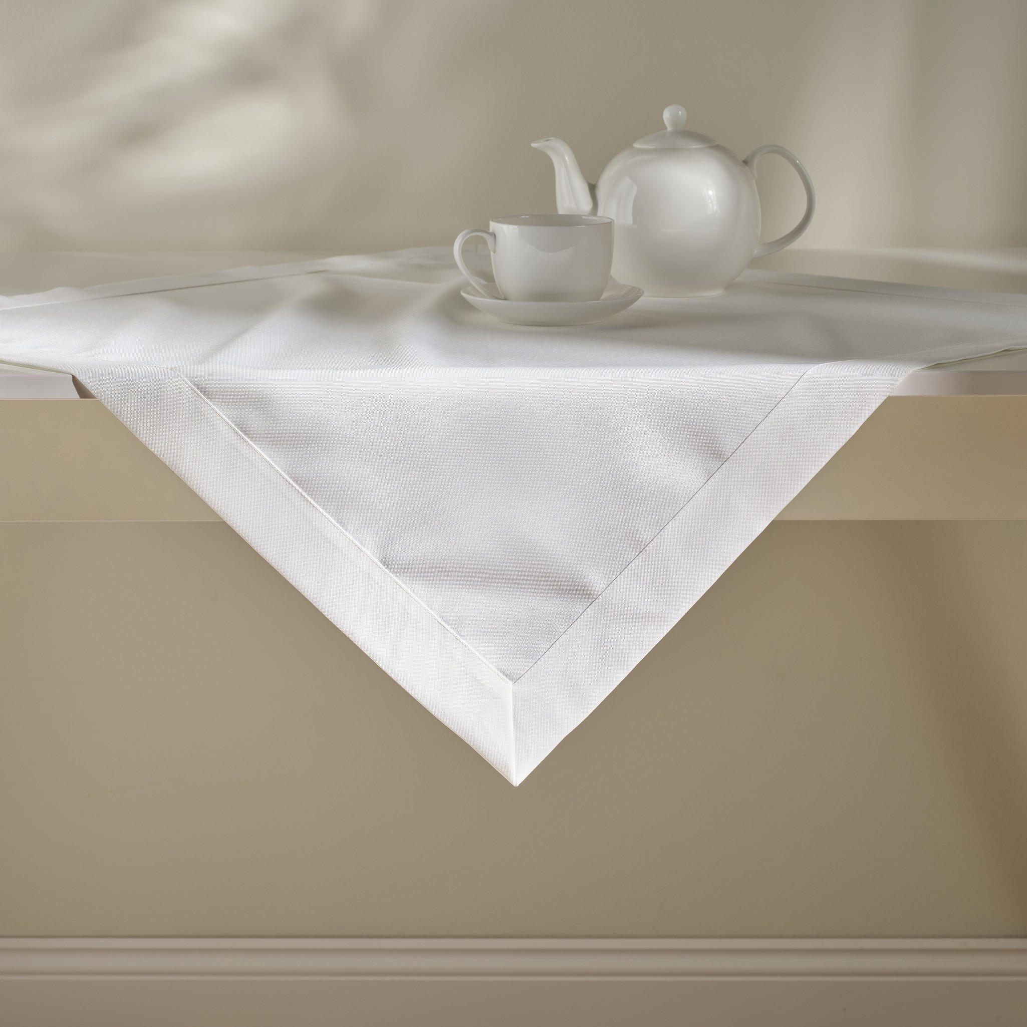 TISCHDECKE Lumiere3 - Weiß, Textil (80/80/1cm) - home&you