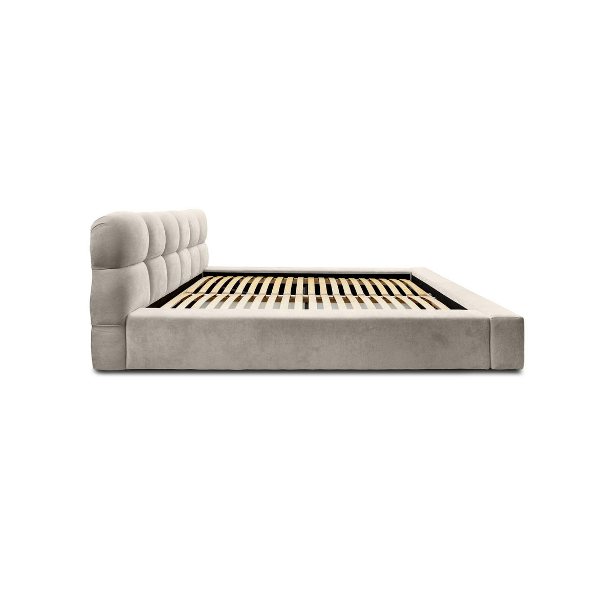 POLSTERBETT schenilen Struktur Paulon 160x200 cm, Beige - Beige, Textil (160/200cm) - Fedve