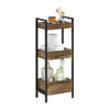 BADREGAL mit 3 Ablagefächern, bis 30kg Tragkraft, 28x74x20cm - Braun, Holzwerkstoff (28/74/20cm) - SoBuy