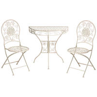 SET BISTRO metal bej deschis Yaviza - bej, metal - Beliani