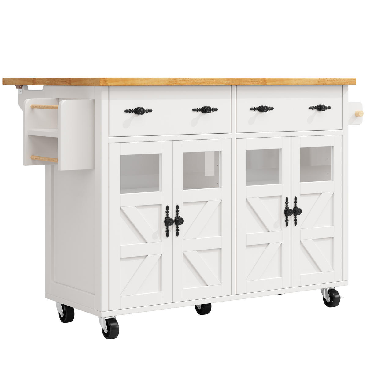 KÜCHENINSEL Weiß 140/73/93.5 cm - Weiß, Holzwerkstoff (140/93.5/73cm) - PANGIVO