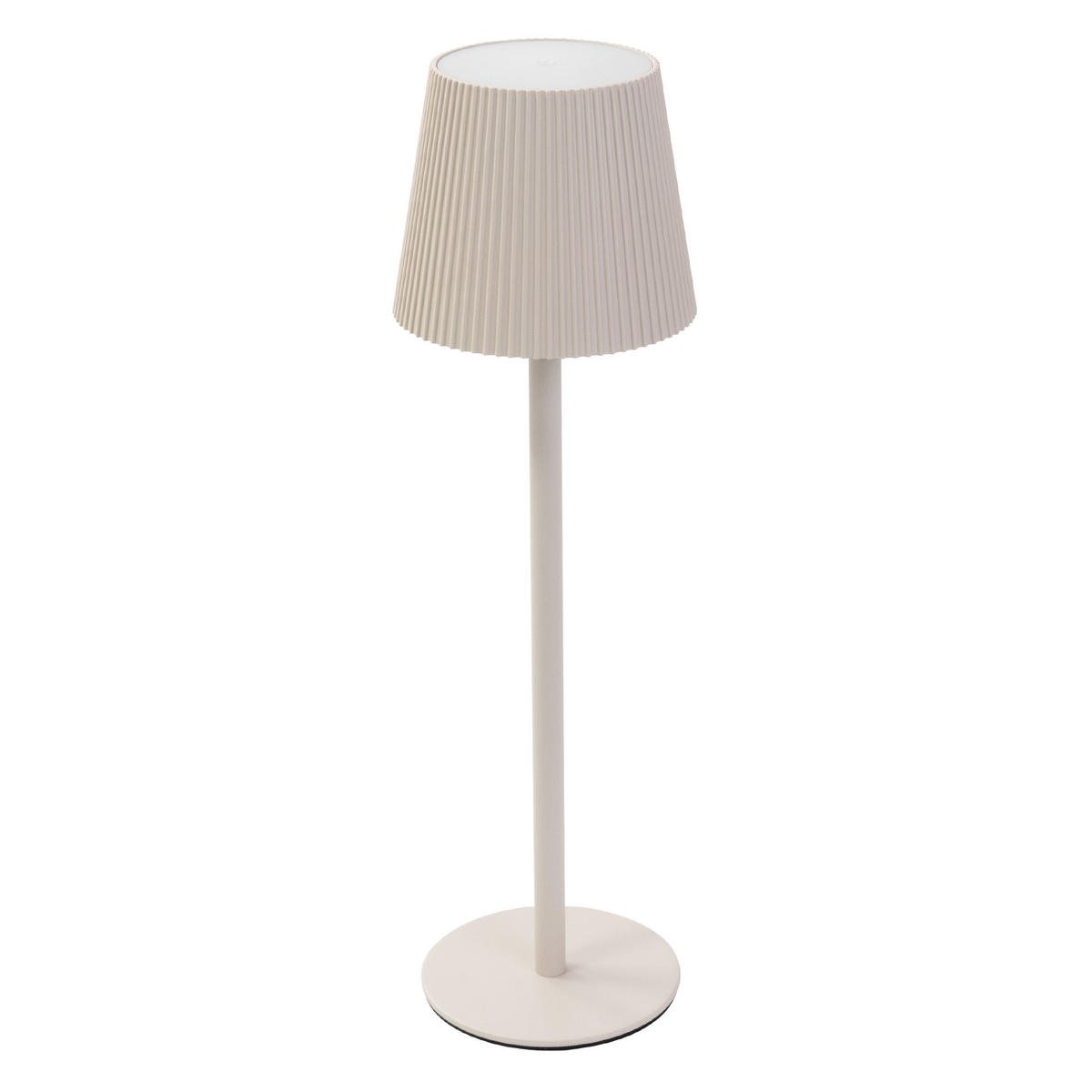 LED TISCHLAMPE kabellos mit Touch Creme Ø10x36 cm Warmweiß Dimmbar - Creme, Kunststoff (10/10/36cm) - ML-DESIGN