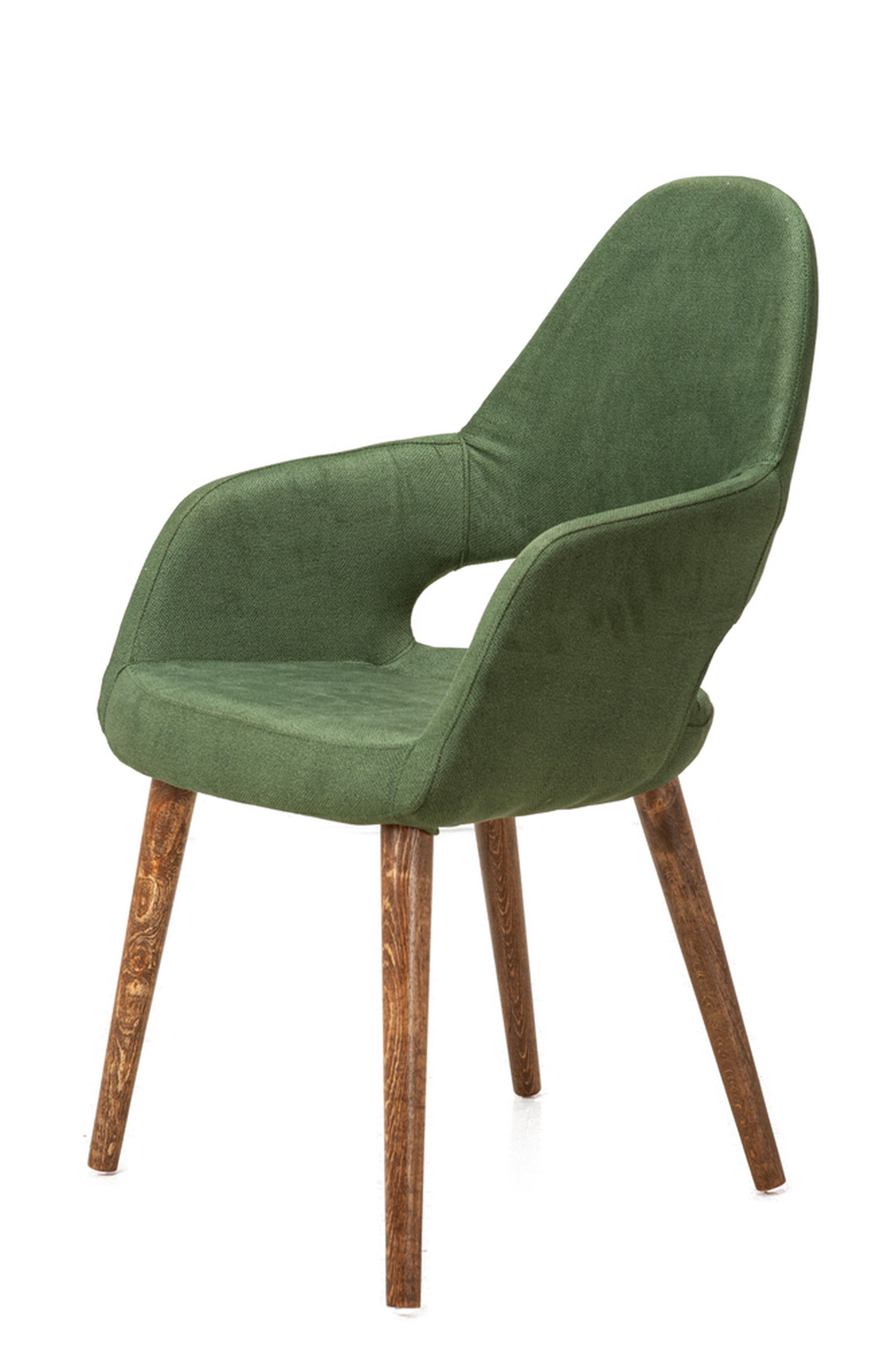 STUHL WINSTON mit Holzbeinen - Grün, Holz/Textil (57/92/55cm) - Stuhlmann