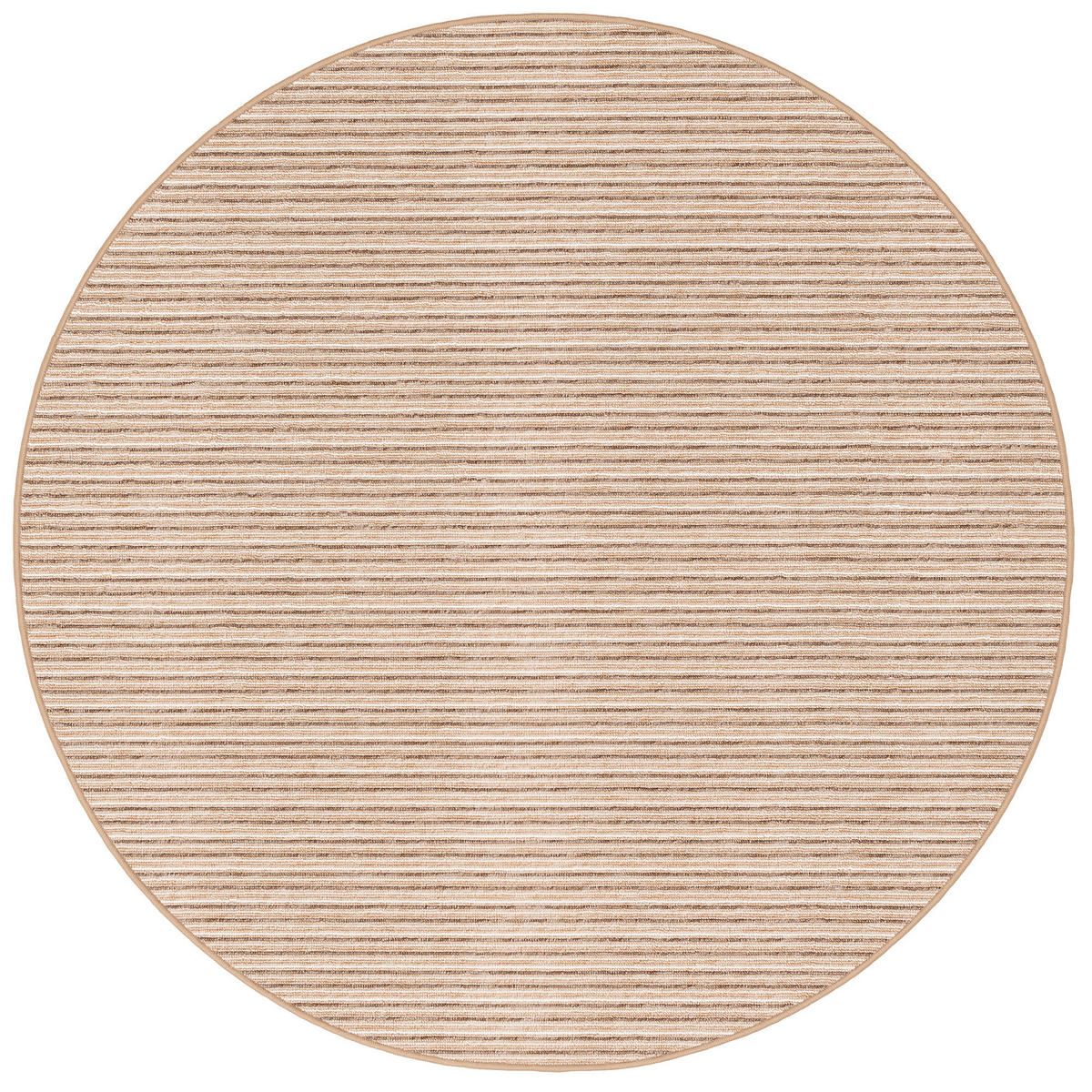 STREIFENBERBER TEPPICH MARTA RUND - Beige, Textil (133/133cm) - Snapstyle