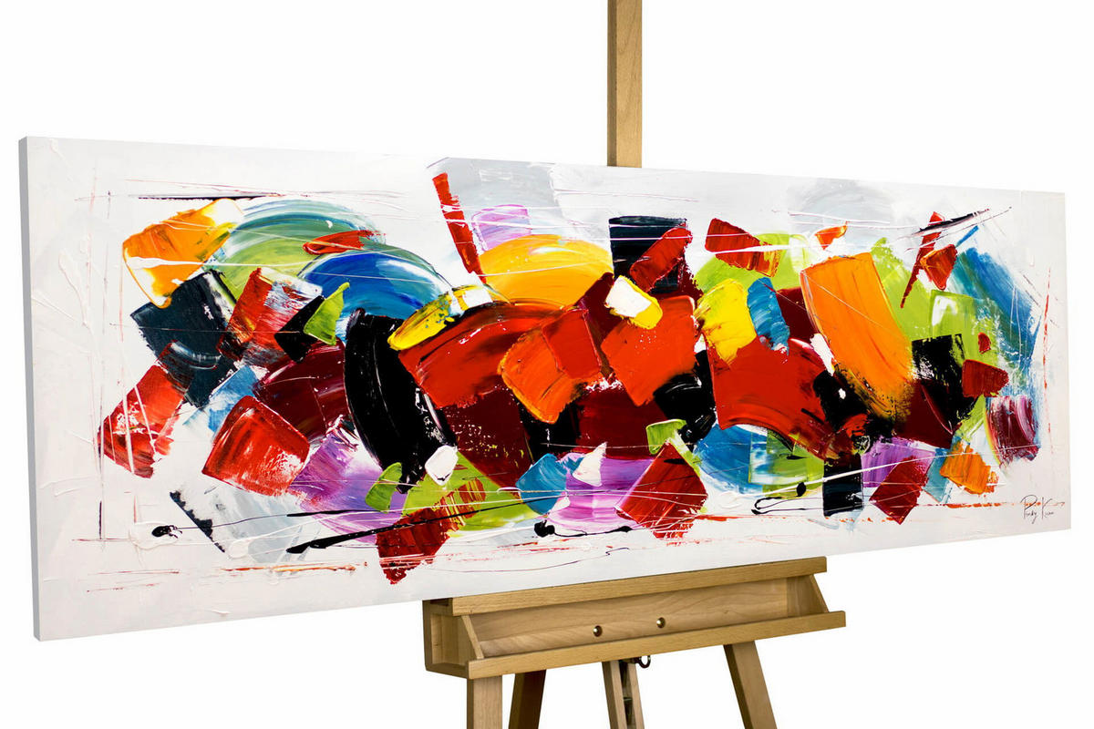 ÖLGEMÄLDE 150/50 cm - Multicolor, Holz/Textil (1.95/50cm) - KUNSTLOFT