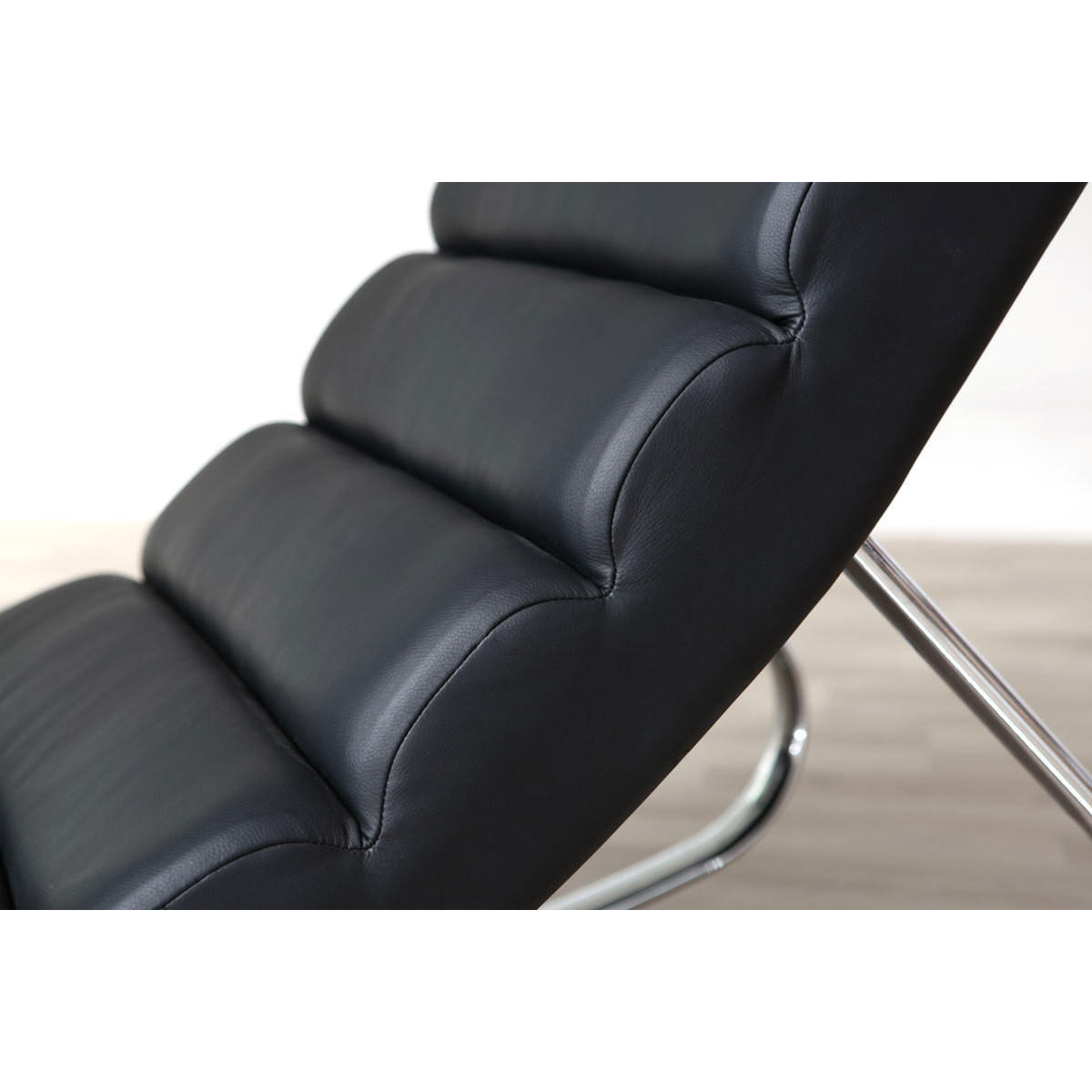 SESSEL Design Schaukelstuhl TAYLOR Schwarz - Schwarz, Textil (113/82/56cm) - Miliboo