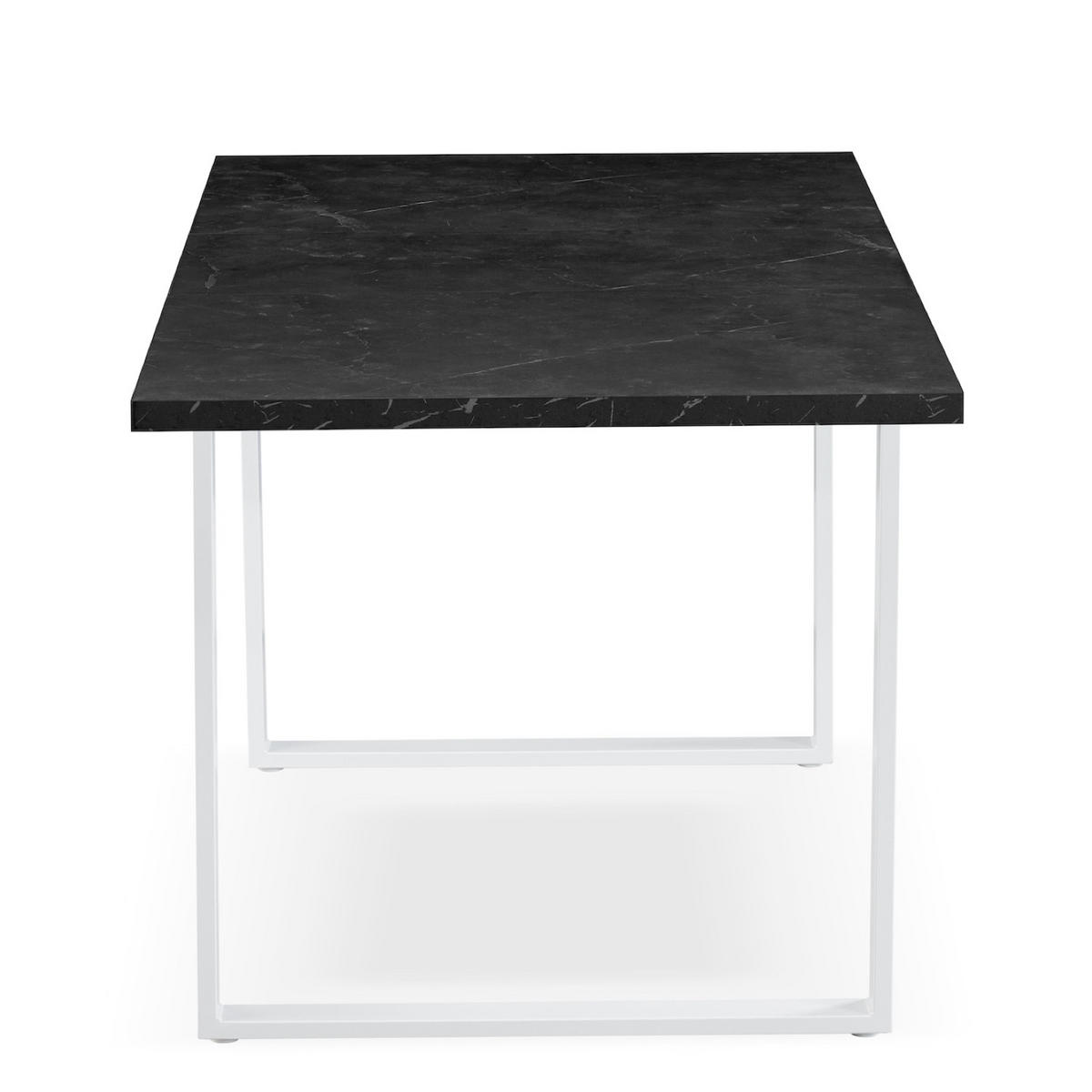 ESSTISCH LEVIN 120-160/80/76 cm Marmor-Schwarz - Anthrazit/Weiß, Holzwerkstoff/Metall (80/120/77cm) - B&D Home