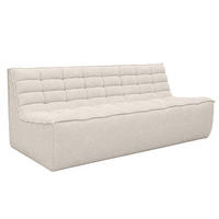 POHOVKA 3místná modulární, plyšová tkanina Pop, Béžová, LAZY - béžová, dřevo (200/76/93cm) - Kaiser Möbel