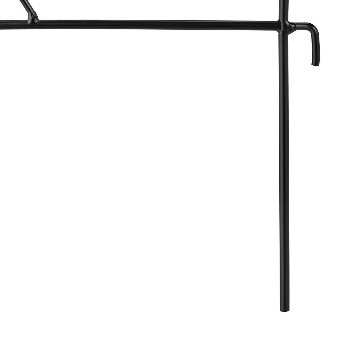 6XBEETZAUN - Schwarz, Metall (61/46/1cm) - Relaxdays