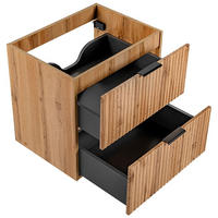 WASCHBECKENSCHRANK Adelaide-56 - Braun, Holzwerkstoff (60/57/46cm) - Lomado