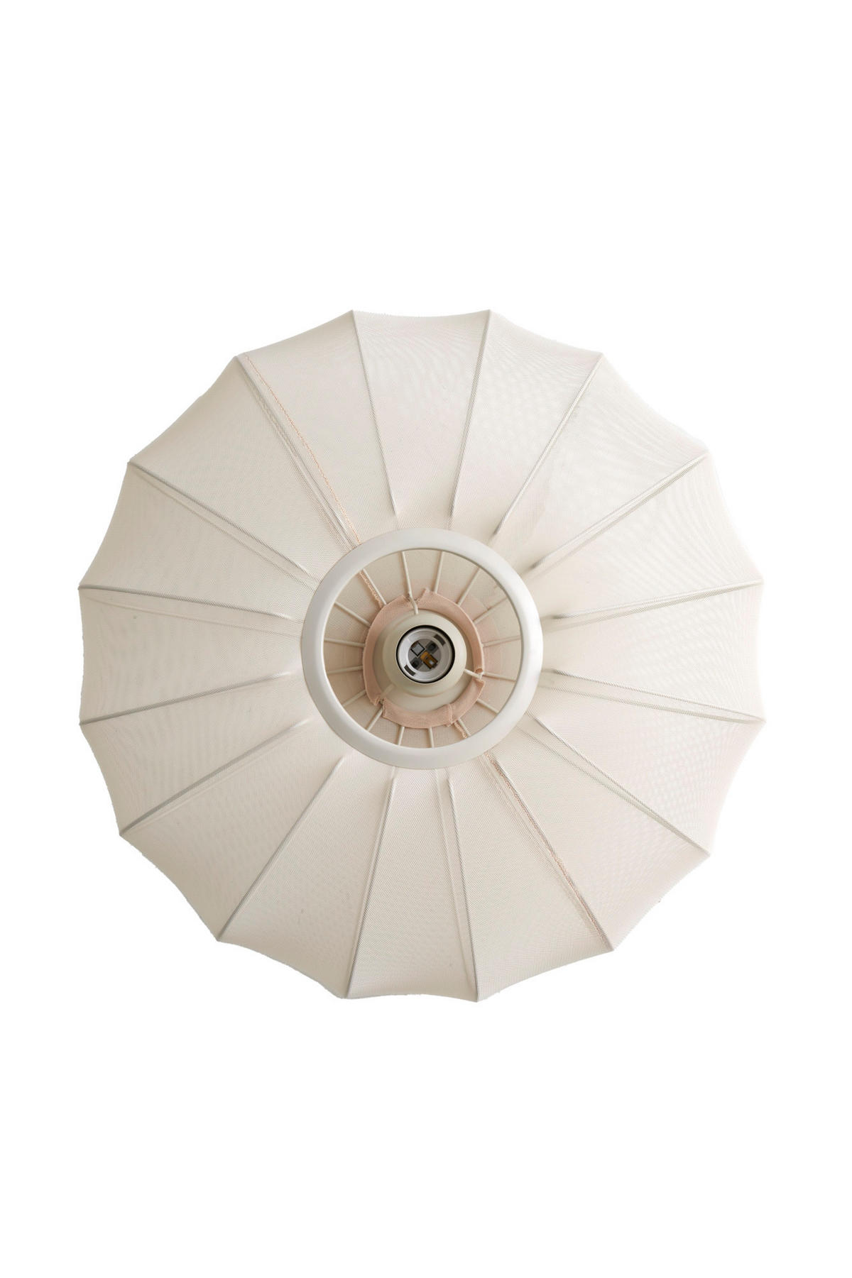 DECKENLEUCHTE Plumalia Braun Ø50/24 cm - Beige, Textil (50/50/24cm) - Light & Living