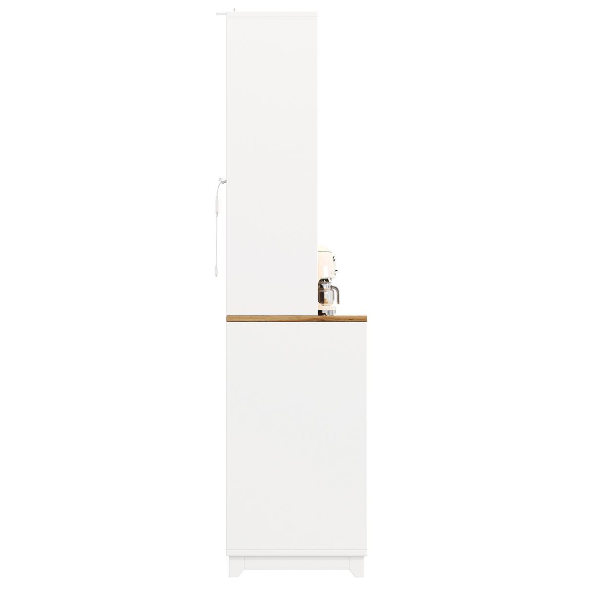 KÜCHENSCHRANK Hoch LED Acryltüren Sideboard Weiß - Weiß, Metall (120/180/40cm) - FLIEKS