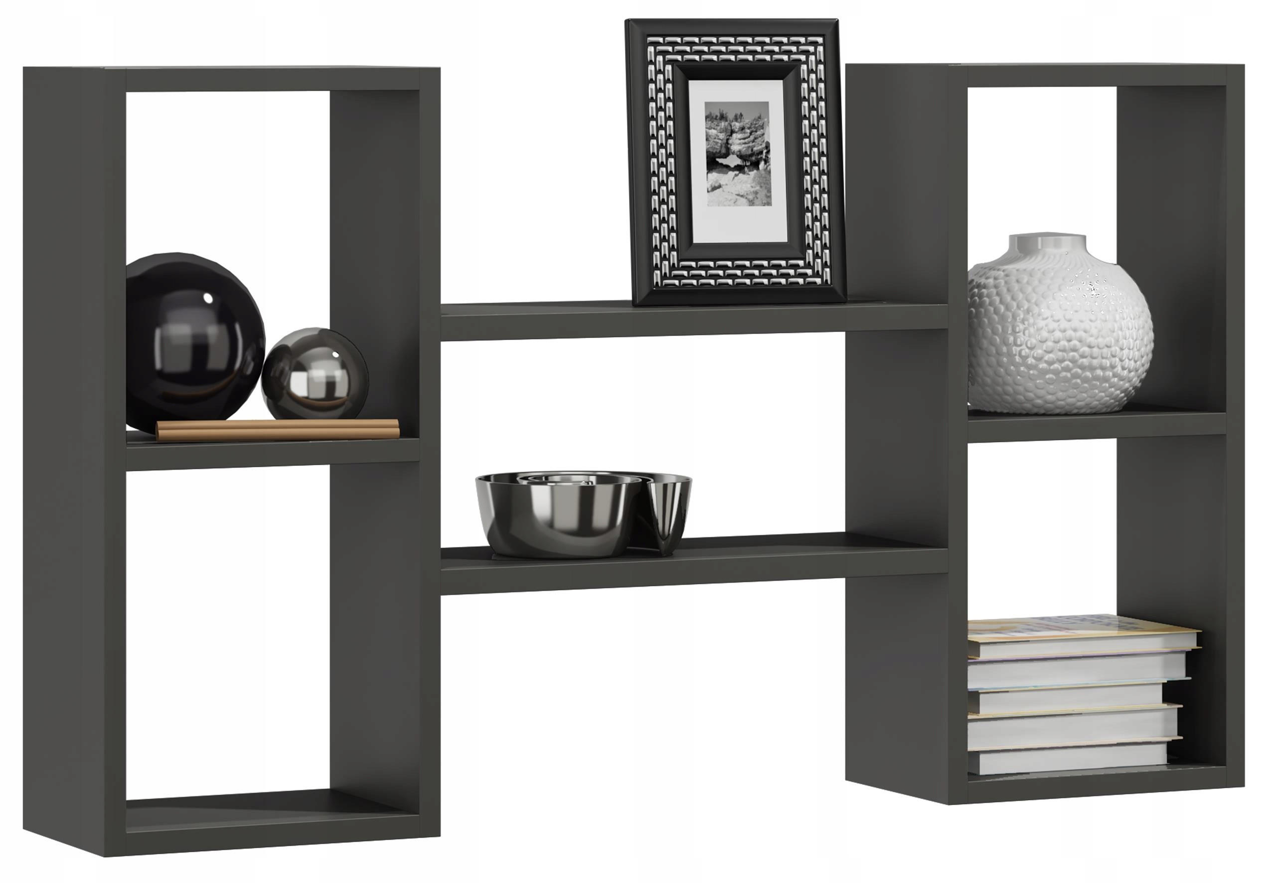 WANDREGAL Polon Anthrazit 92/21/65 cm - Anthrazit, Holzwerkstoff (92/65/21cm) - Matkam Möbel