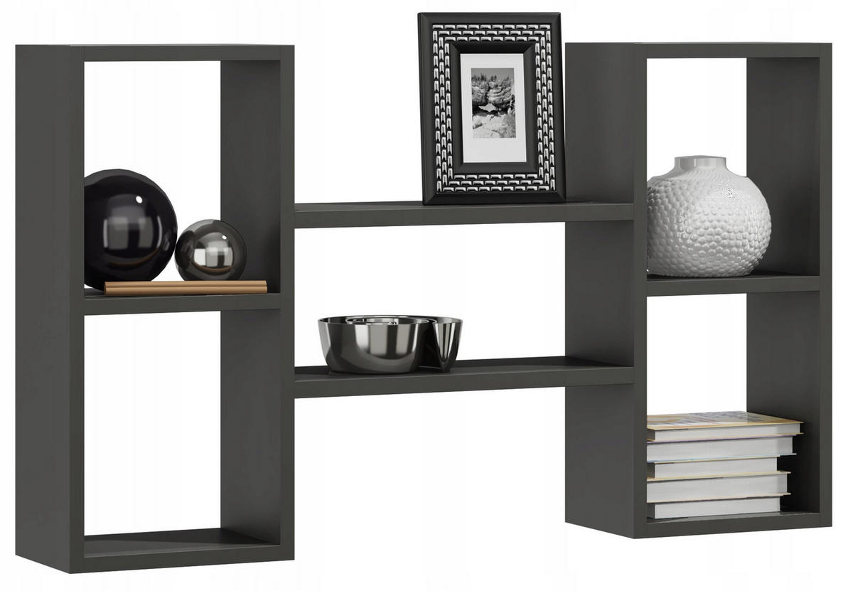 WANDREGAL Polon Anthrazit 92/21/65 cm - Anthrazit, Holzwerkstoff (92/65/21cm) - Matkam Möbel