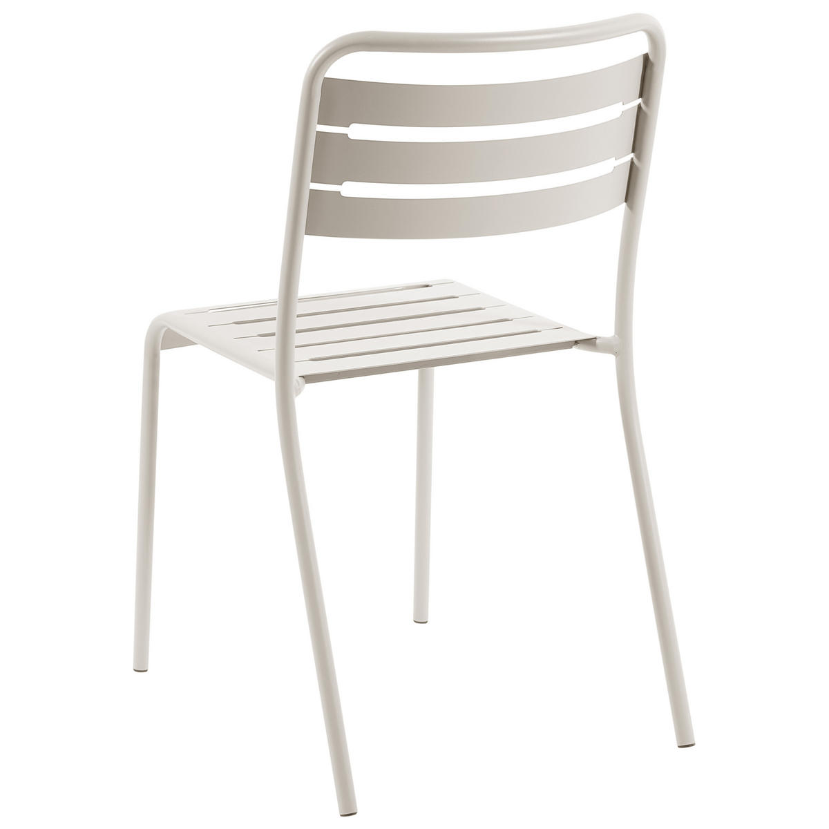 GARTENSTUHL 2er-Set Metall Hellbeige Lefkada - Beige, Metall (38/80/54cm) - Beliani