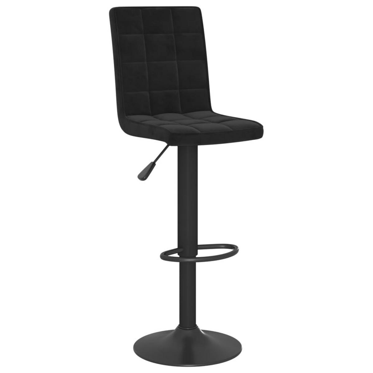 BARHOCKER 2 Stk. Schwarz Samt - Schwarz, Textil (52/124.5/40cm) - vidaXL