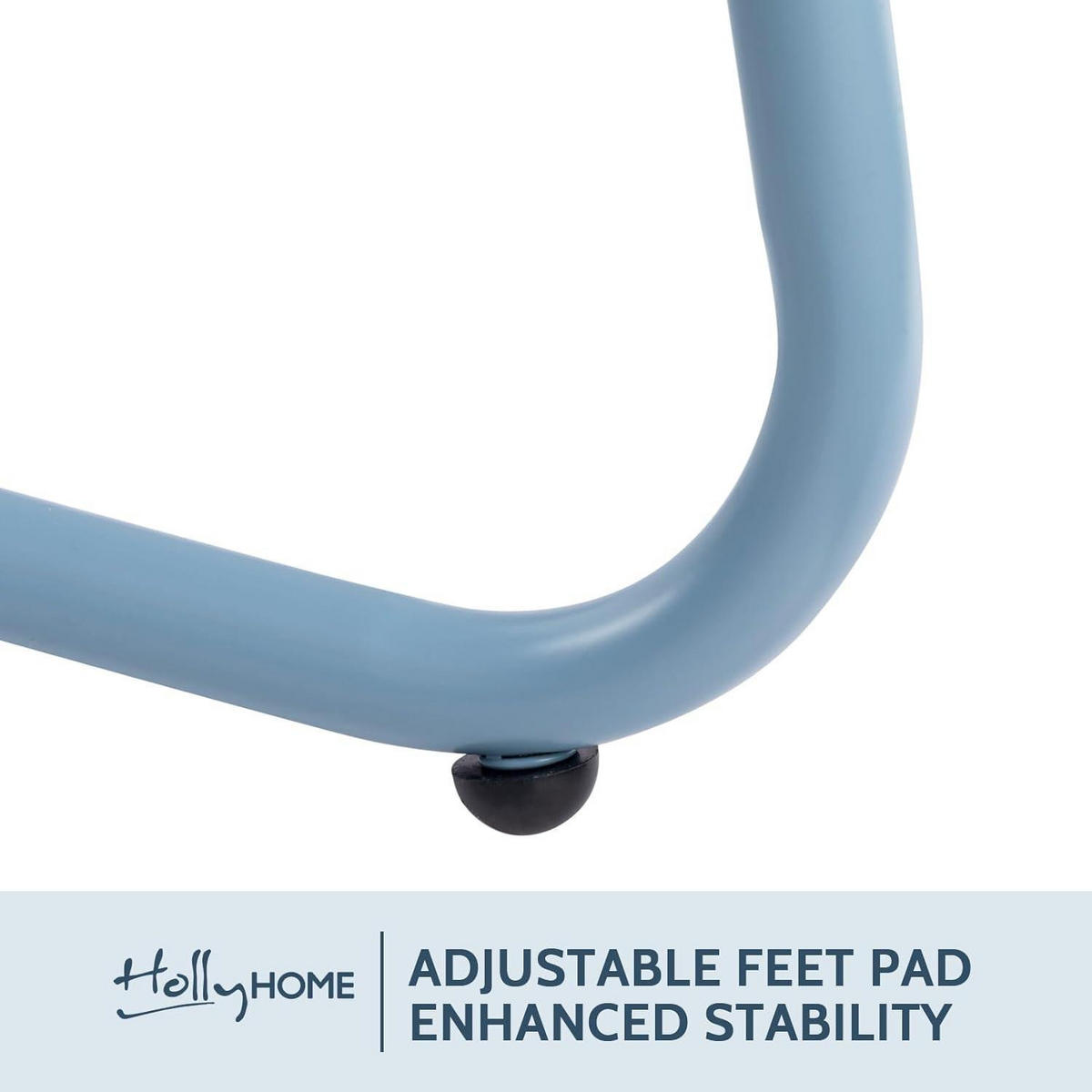 BEISTELLTISCH Rund Grau Blau 43 cm - Hellblau, Metall (52/48/6cm)